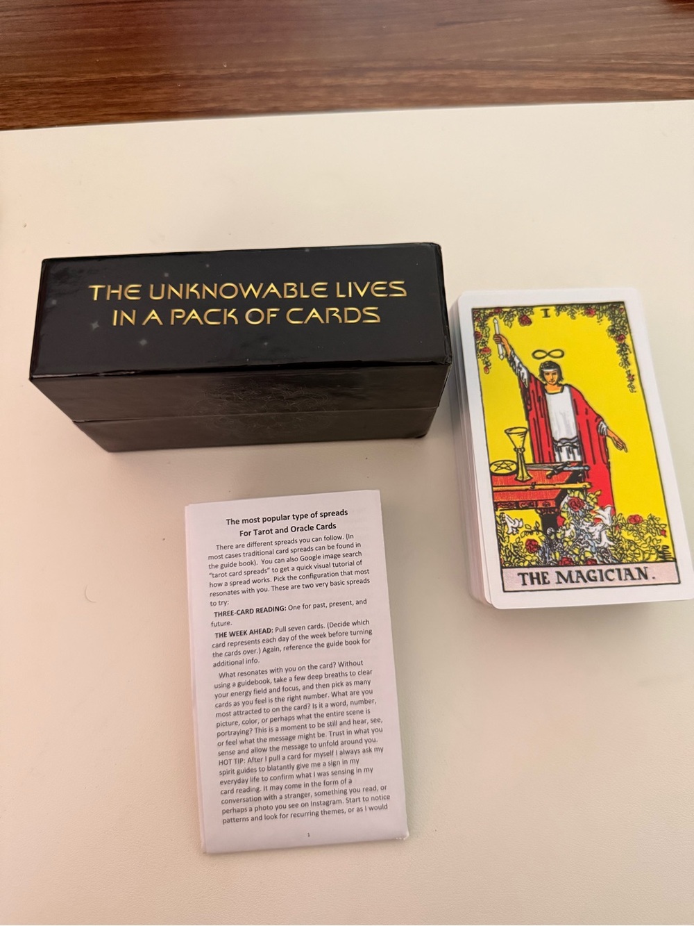 Tarot Card Deck with Black Storage Box - Yellow Minor Arcana